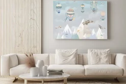 Obraz: Ilustracja balony nad górami