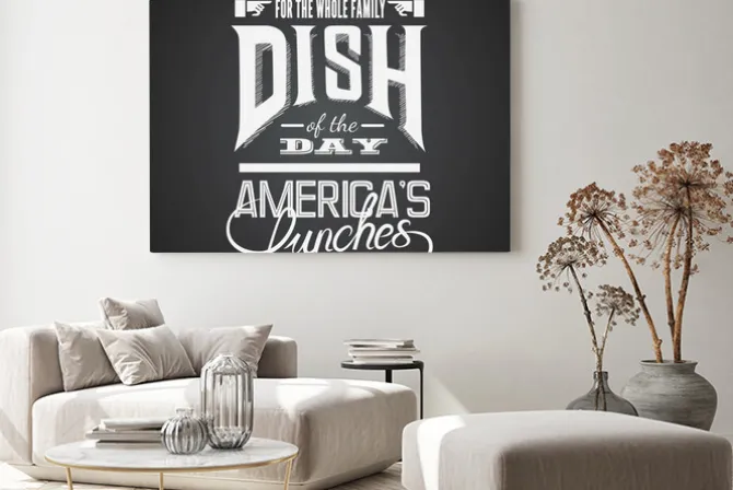 Obraz: Ilustracja z rocznika elementów graficznych dla menu na tablicy