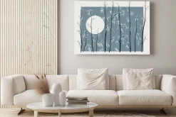 Obraz: Ilustracja z wielu bambusa w stylu azjatyckim.