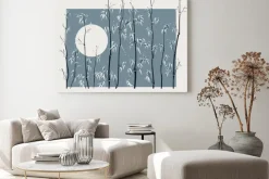 Obraz: Ilustracja z wielu bambusa w stylu azjatyckim.