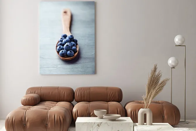 Obraz: Jagody na drewnianą łyżką