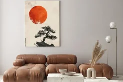 Obraz: Japońskie drzewko bonsai abstrakcyjny krajobraz