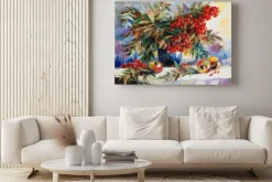 Obraz: Jarzębina z jabłkami na martwej naturze