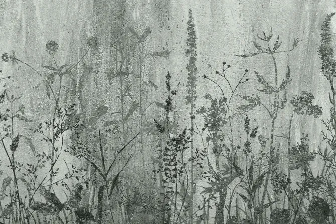 Obraz: Łąka dzikich kwiatów na betonie