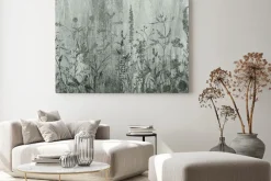 Obraz: Łąka dzikich kwiatów na betonie