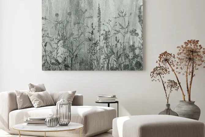 Obraz: Łąka dzikich kwiatów na betonie