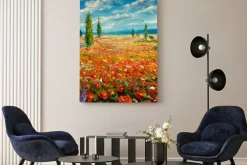 Obraz: Łąka z kwiatami krajobraz w stylu claude monet