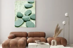 Obraz: Kamienie na starym powierzchni drewnianych