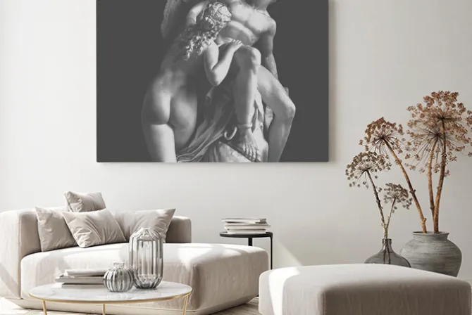 Obraz: Kobieta i mężczyzna w motywie rzeźby