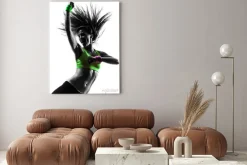 Obraz: Kobieta wykonywania przydatności sylwetka taniec zumba