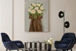 Obraz: Kobieta z bukietem kwiatów