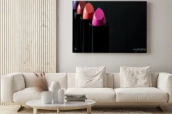 Obraz: Kobiety piękno produkty, luksusowa moda i makeup pojęcie z rzędem