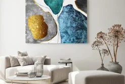 Obraz: Kolorowa abstrakcja z liniami