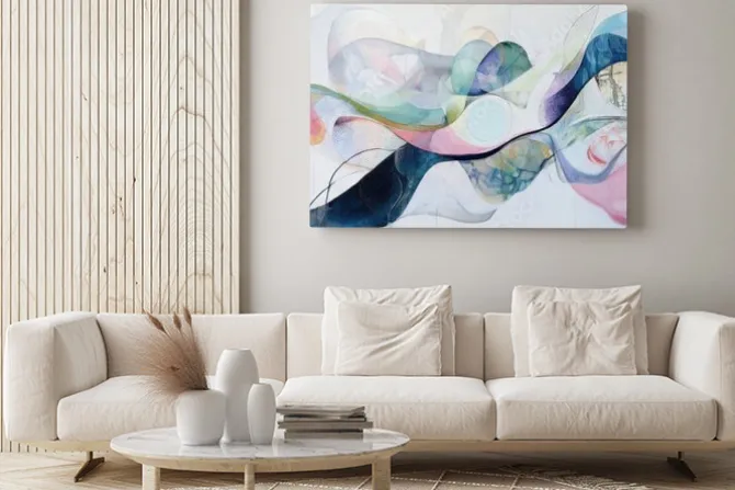 Obraz: Kolorowe linie kształty figury abstrakcyjne