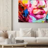 Obraz: Kolorowe usta abstrakcyjny malunek