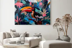Obraz: Kolorowy abstrakcyjny tukan