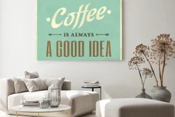 Obraz: Kompozycja typograficzna o kawie w stylu vintage