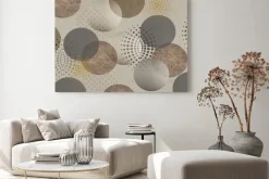 Obraz: Kształty okręgów w beżach