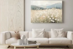 Obraz: Kwiecista łąka na tle krajobrazu górskiego