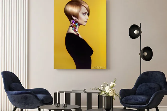 Obraz: Lady w stylowe fryzury