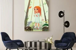 Obraz: Little girl in the forest