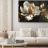 Obraz: Magnolia biały kwiat 3d na betonie