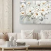 Obraz: Malowane białe kwiaty w stylu olejnym