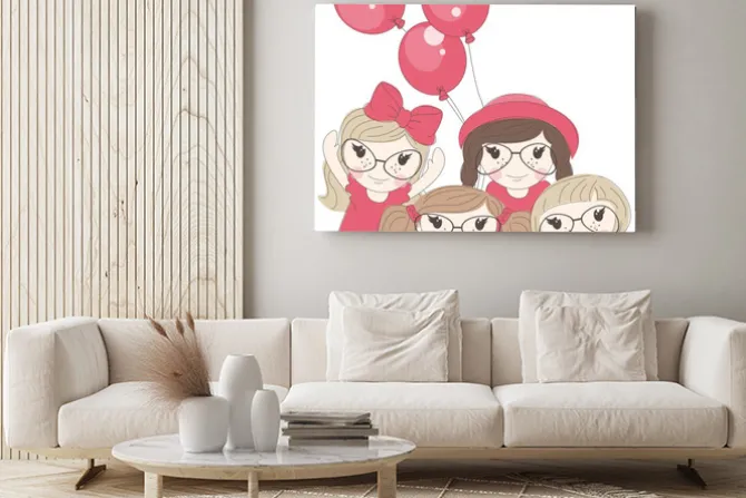 Obraz: Mało zabawne dziewczyny. najlepsi przyjaciele. wektor