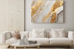 Obraz: Marmur kamienna tekstura ze złotem