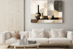 Obraz: Martwa natura i kształty geometryczne