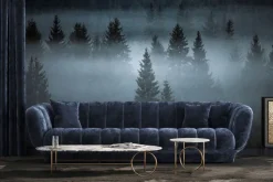 Obraz: Mglisty krajobraz las iglasty