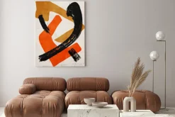 Obraz: Minimalist geometric abstract artwork with colorful texture for