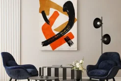 Obraz: Minimalist geometric abstract artwork with colorful texture for