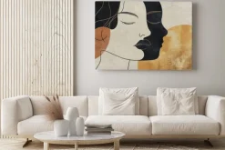 Obraz: Minimalistyczne odbicia twarzy kobiety