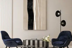 Obraz: Minimalistyczne paski kształty w skandynawskim stylu