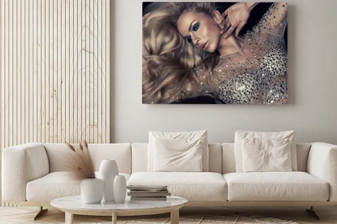 Obraz: Moda portret pięknej blondynka