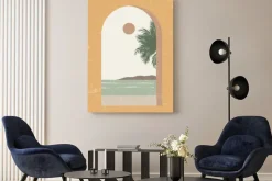 Obraz: Morski krajobraz w stylu boho abstrakcja