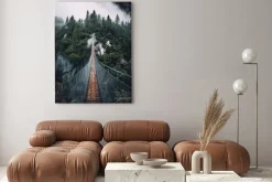 Obraz: Most wiszący w lesie