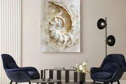 Obraz: Muszelka morska na teksturowym tle abstrakcja