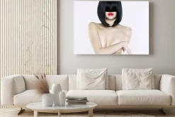 Obraz: Naga kobieta z krótkim fryzura