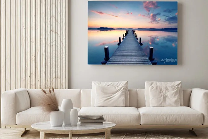 Obraz: Nieskończenie bardziej drewniane molo nad brzegiem see`s