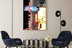 Obraz: Nowy jork w jeden sposób znak drogowy