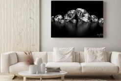 Obraz: Oszlifowane diamenty różnych wielkości