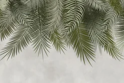 Obraz: Palmy tropikalne na nowoczesnym szarym tle