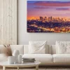 Obraz: Panoramę miasta los angeles w nocy słońca