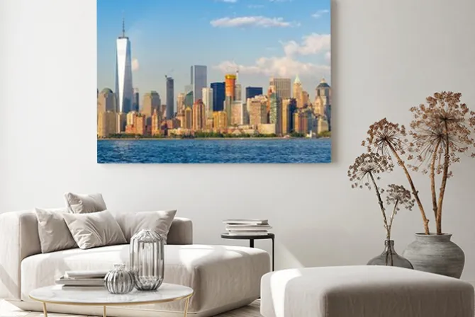 Obraz: Panorama z wieżowcami nowego jorku