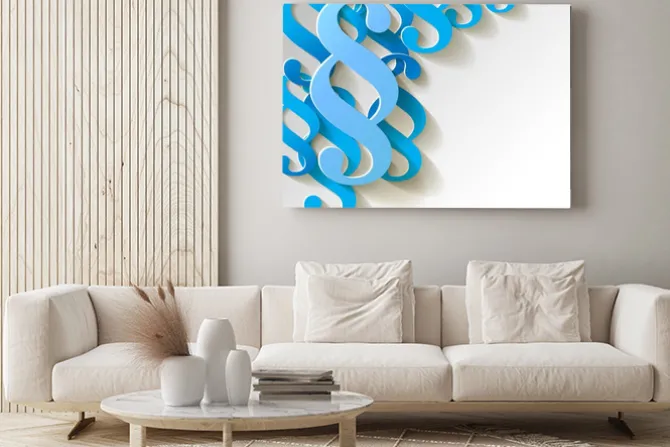 Obraz: Paragraf papier muster hintergrund blau