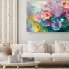 Obraz: Pastelowe barwne kwiaty polne malunek