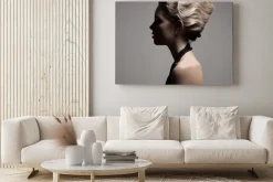 Obraz: Piękna blondynka. retro obraz fashion.