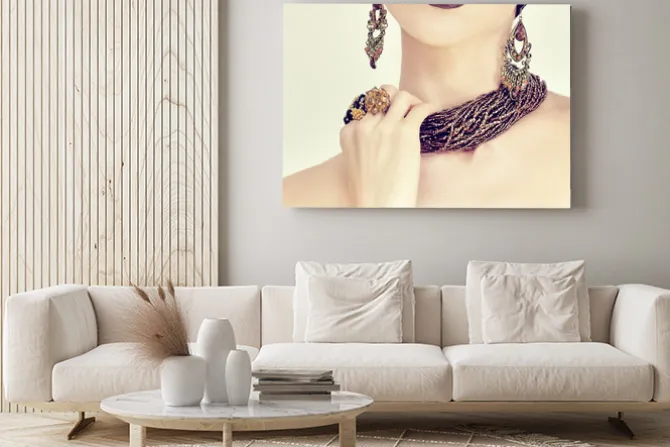 Obraz: Piękna portret sensual dziewczyna w biżuterii